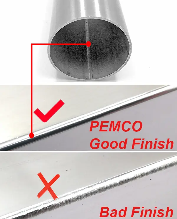 welding seam compared